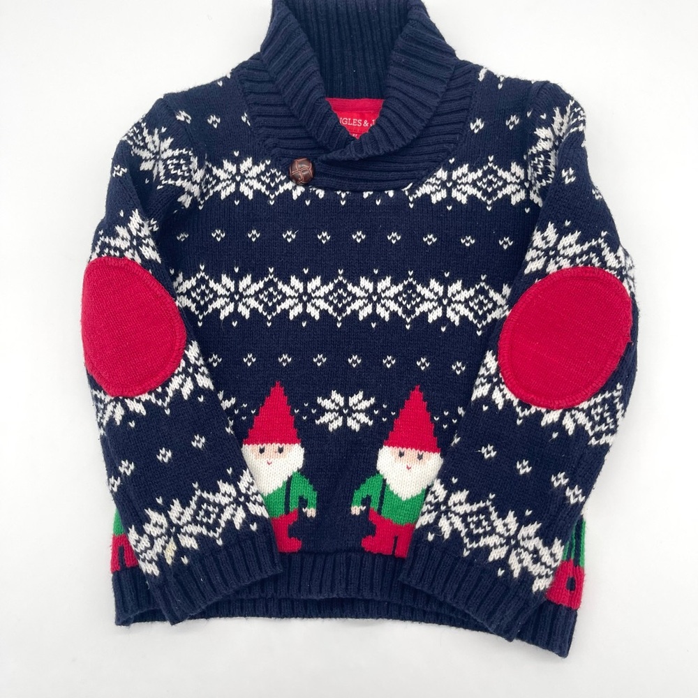 Jingles & Joy Navy Blue Gnome Sweater